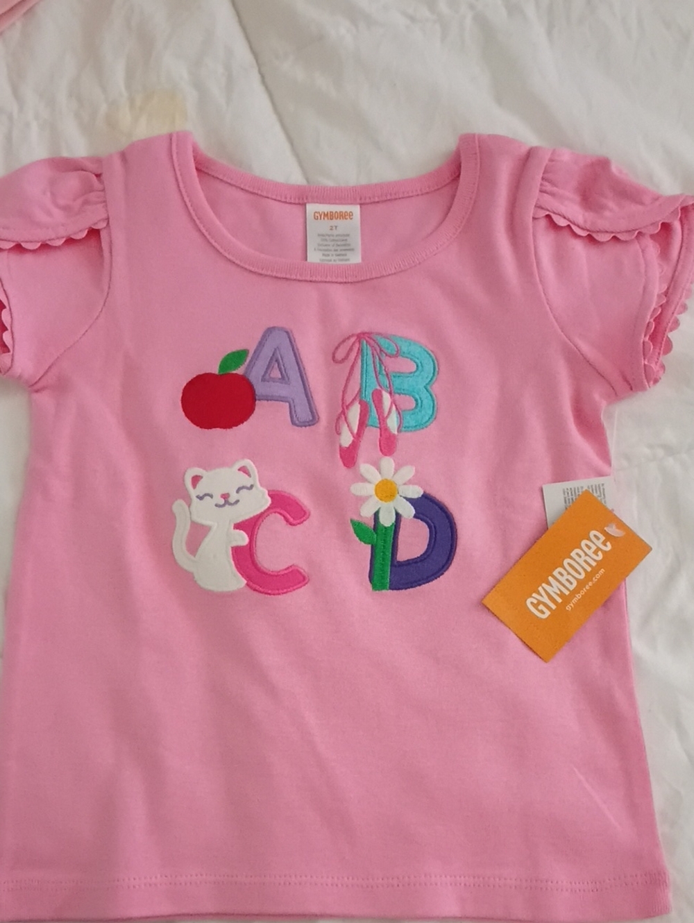 Gymboree Pink Short Sleeve ABC Graphic Tee